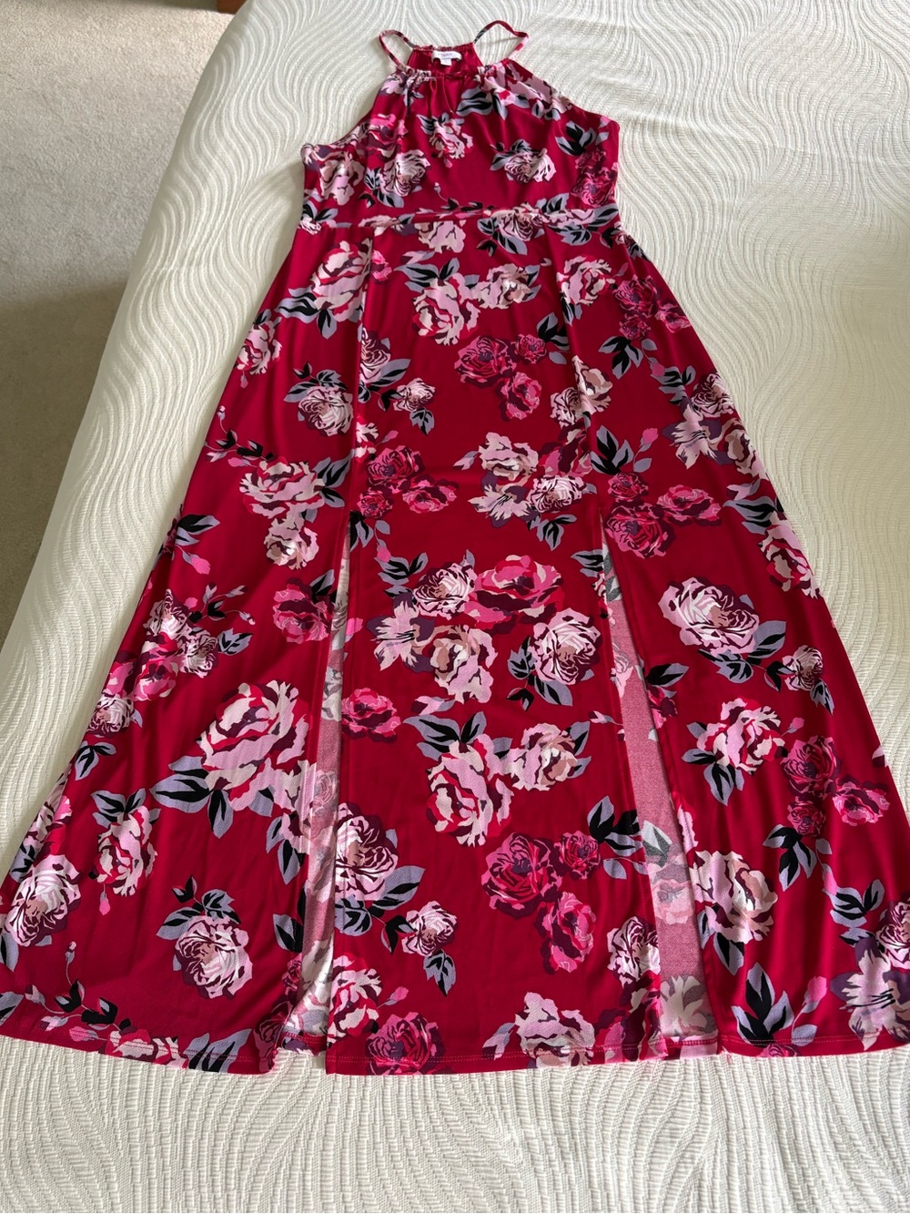 Candies long floral dress with spaghetti straps
